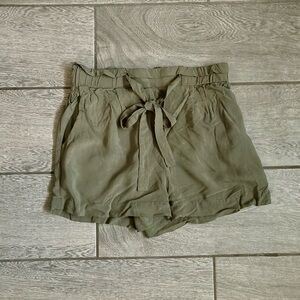 NWOT Fashion Nova High Waist Green Shorts with Tie Belt